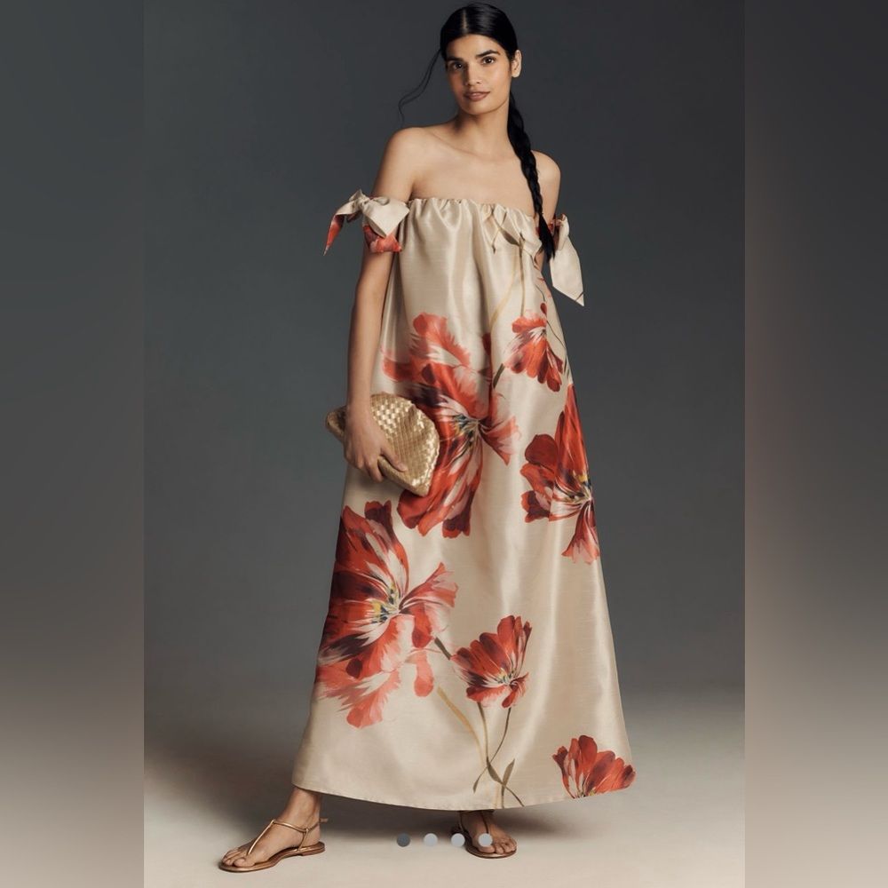 Hutch Iris Off The Shoulder Maxi Dress Xs Nwt